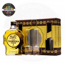 Ракия Стара Троянска Сливова 7 годишна 500ml 42% с 2 юзчета