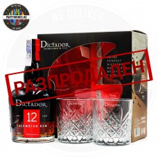 Ром Dictador 12 Years Old 700ml 40% с 2 кристални чаши