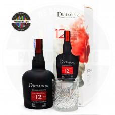 Ром Dictador 12 Years Old 700ml 40% с кристална чаша