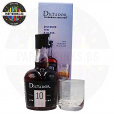 Ром Dictador 10 Years Old 700ml 40% с чаша