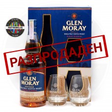Whisky Glen Moray Chardonnay Cask Finish + 2 glasses 700ml 40%
