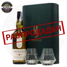 Whisky Lagavulin 8 Years Old 700ml 48% with 2 glasses