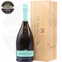 Естествено пенливо вино Montina Franciacorta Saten 1.5L 12% в дървена кутия