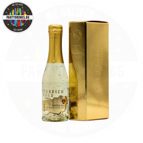 Златно шампанско Österreich Gold 200ml 9.5% с кутия