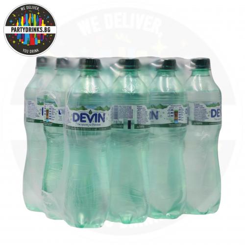 Газирана минерална вода Devin стек 12 броя x 500ml