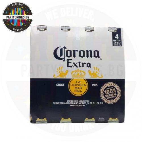 Бира Corona Extra 330ml 4.5% 4 броя