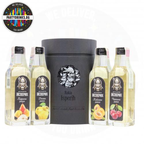 Ракия Исперих Сет Миниатюри 4 броя х 60ml 40% в цилиндър