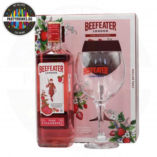 Джин Beefeater Pink Strawberry 700ml 37.5% с чаша