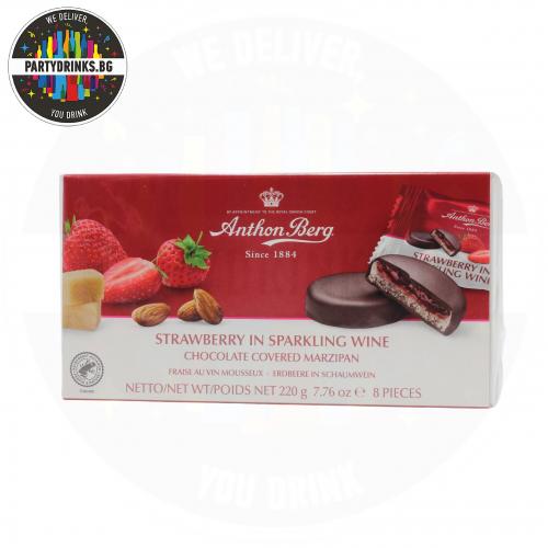 Бисквити Anthon Berg Strawberry in Sparkling wine 220g