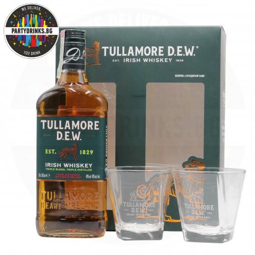 Ирландско уиски Tullamore Dew 700ml 40% с 2 ниски чаши
